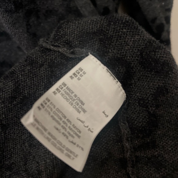 JM Collection Lace Open-Front long Cardigan in Gray and Black animal print 310 - Picture 6 of 9